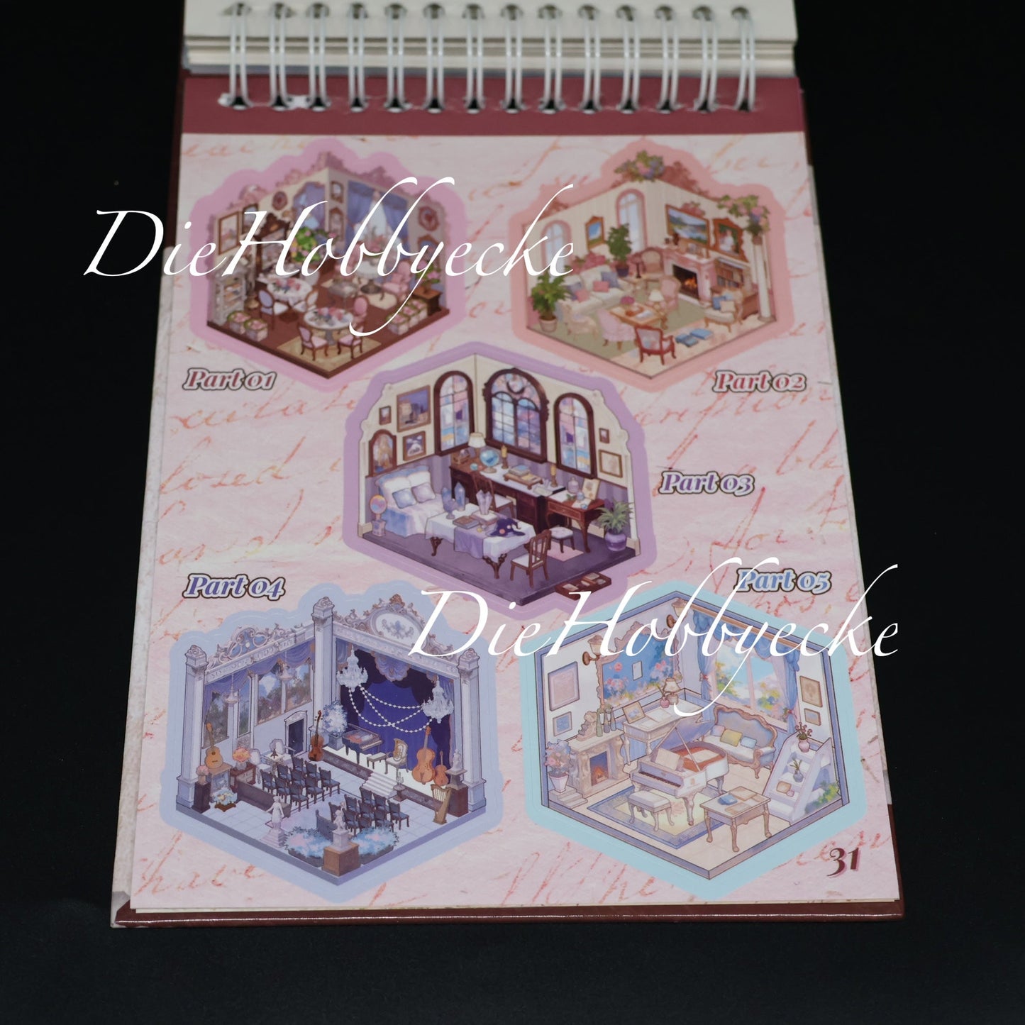 3D Scene Sticker Block mit 15 Räume voller Fantasie!