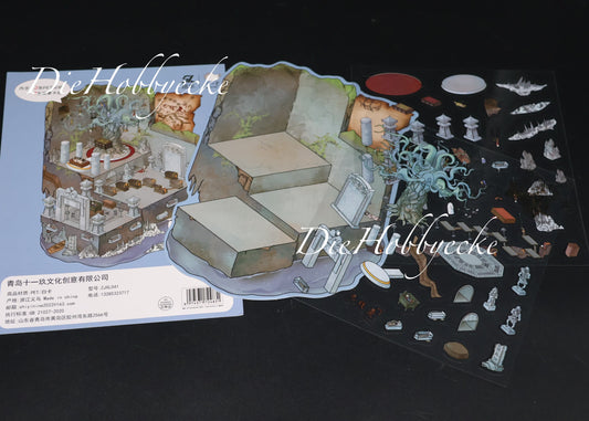 3D Scene Sticker Motiv Friedhof