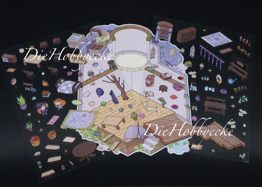 3D Scene Sticker Motiv Magisches Haus
