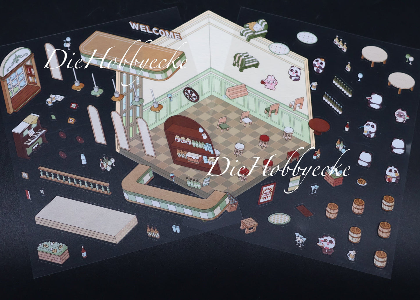 3D Scene Sticker Motiv Music Bar