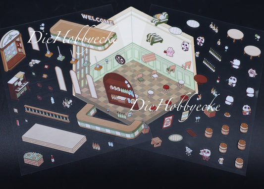 3D Scene Sticker Motiv Music Bar