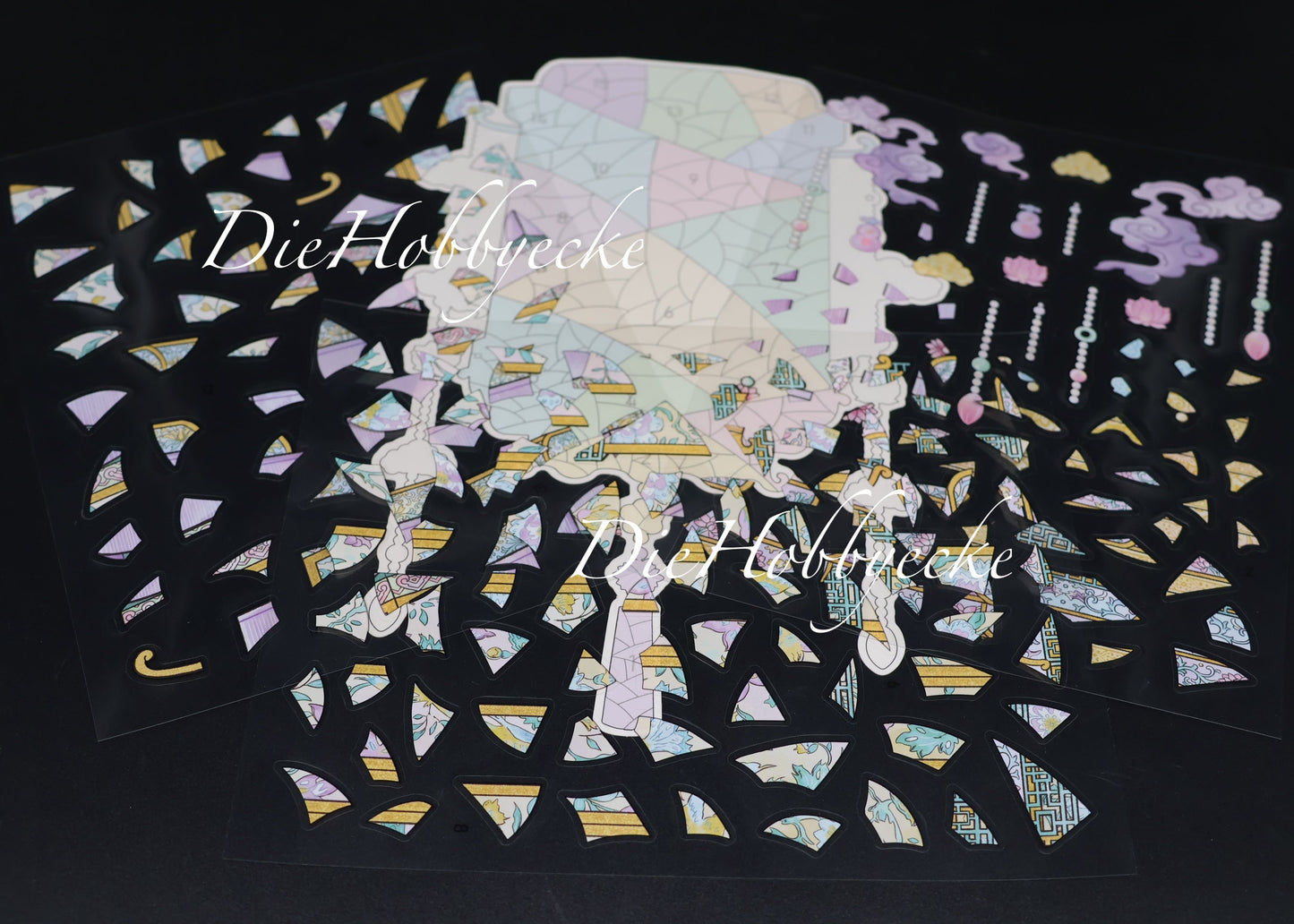 3D Scene Sticker Puzzle chinesische Lampe