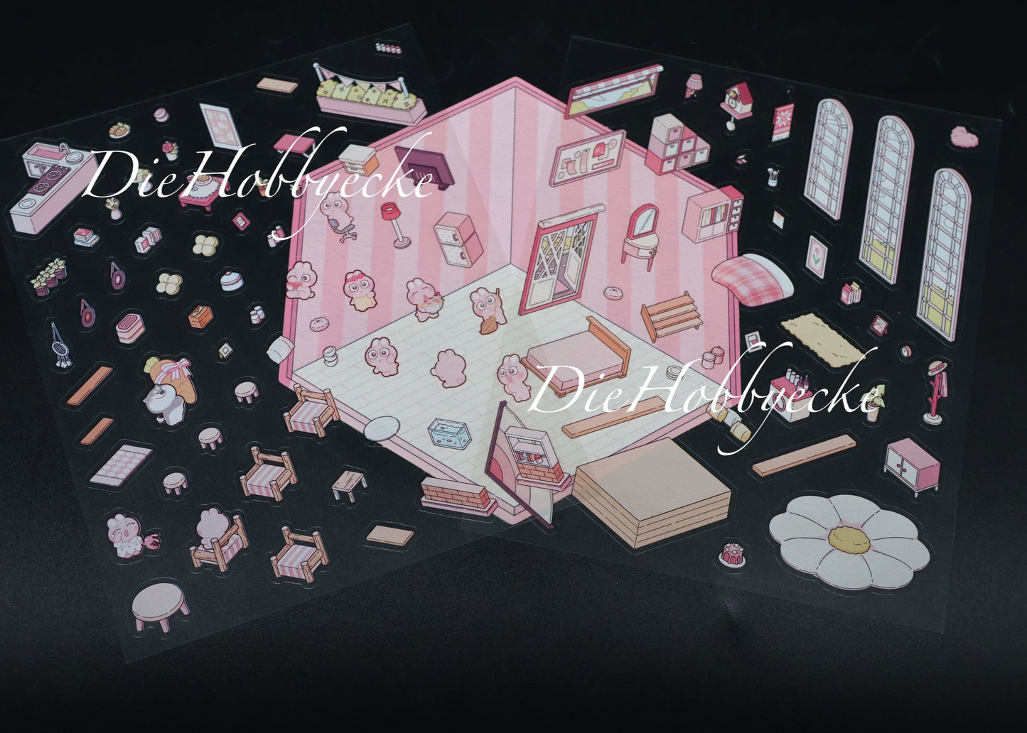 3D Scene Sticker kuscheliges Zuhause