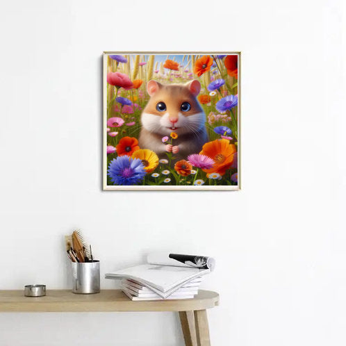 Diamond Painting KI-Künstlerbild Goldhamster Charly