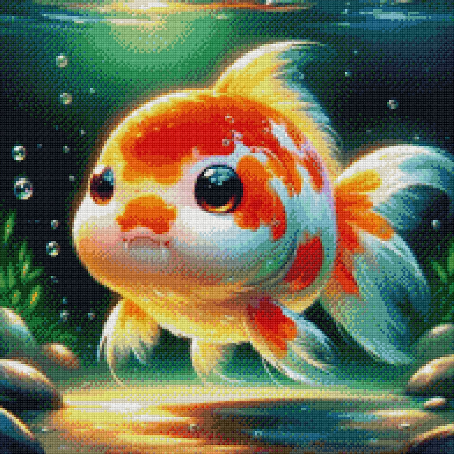 Diamond Painting Bild 50x50 Koi Mr. Flossy with Oversas_Plopp