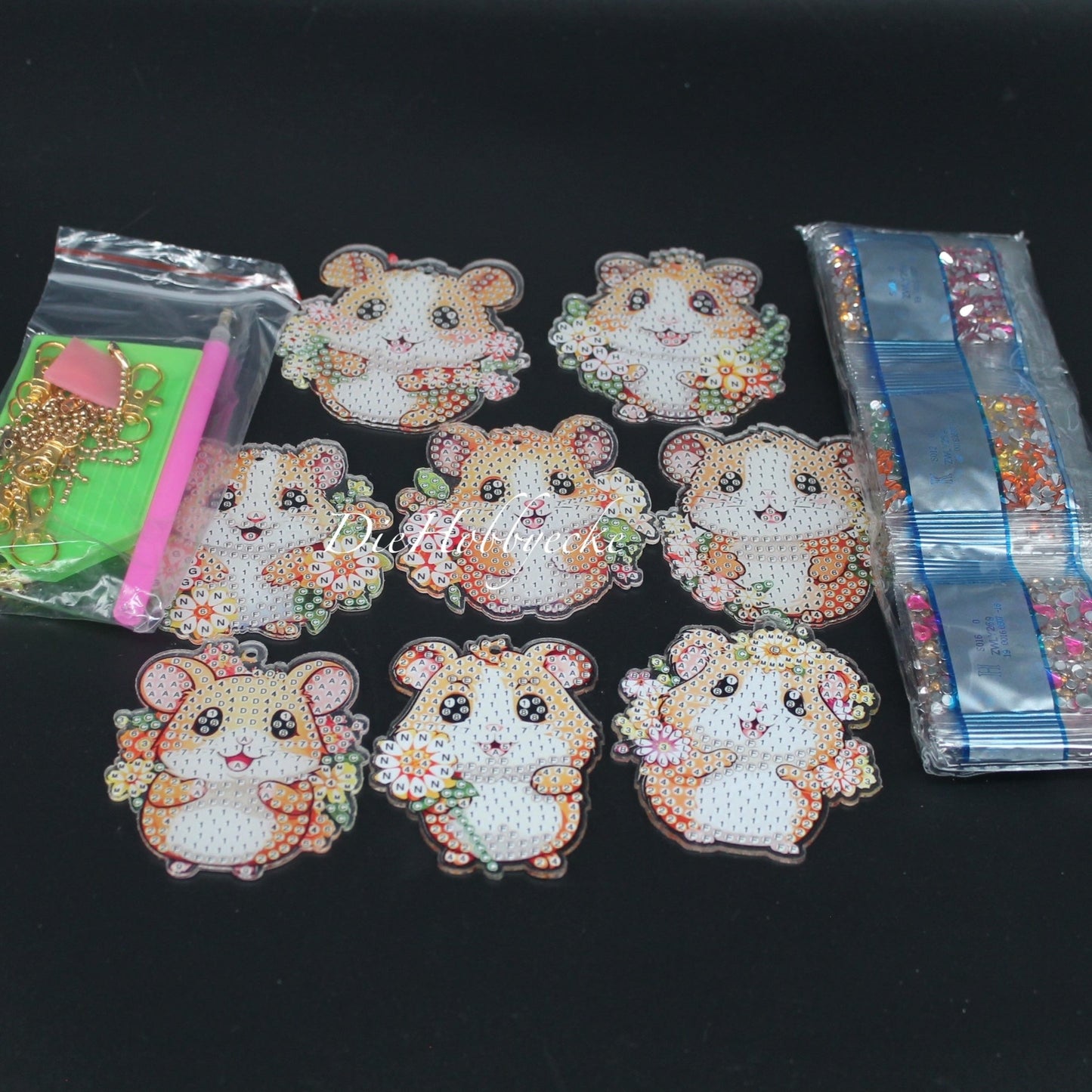 Diamond Painting Anhänger Goldhamster