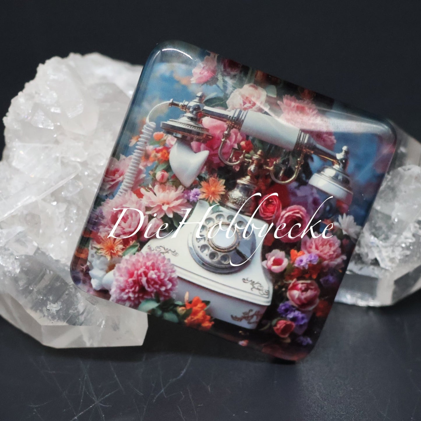 Diamond Painting Cover Minder antikes Blumen-Telefon