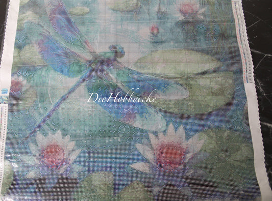 Diamond Painting Bild Libelle am See