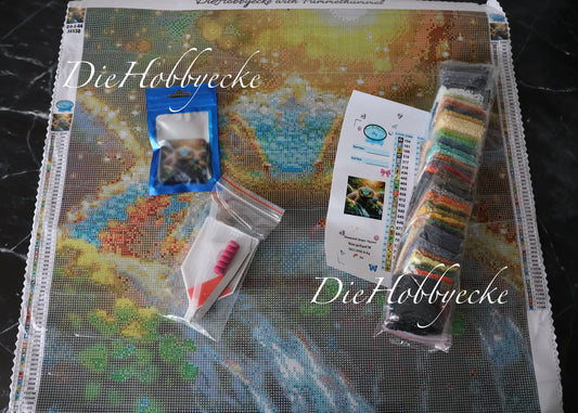 Diamond Painting Bild Salamander Mando im Regen