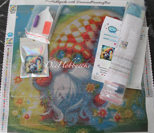 Diamond Painting Bild Wichtel Franzl Neonsteine