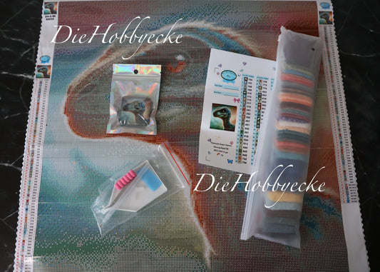 Diamond Painting Bild Dino little Spooky