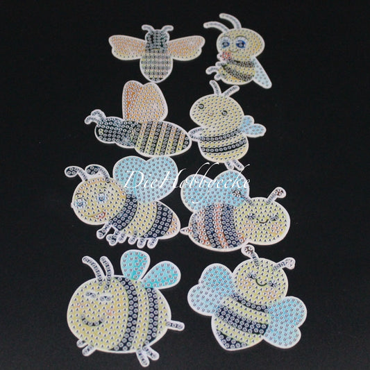 Diamond Painting Kühlschrankmagnete mit gelben Bienen