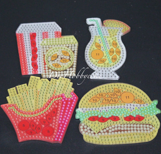 Diamond Painting Fast Food Kühlschrankmagnete