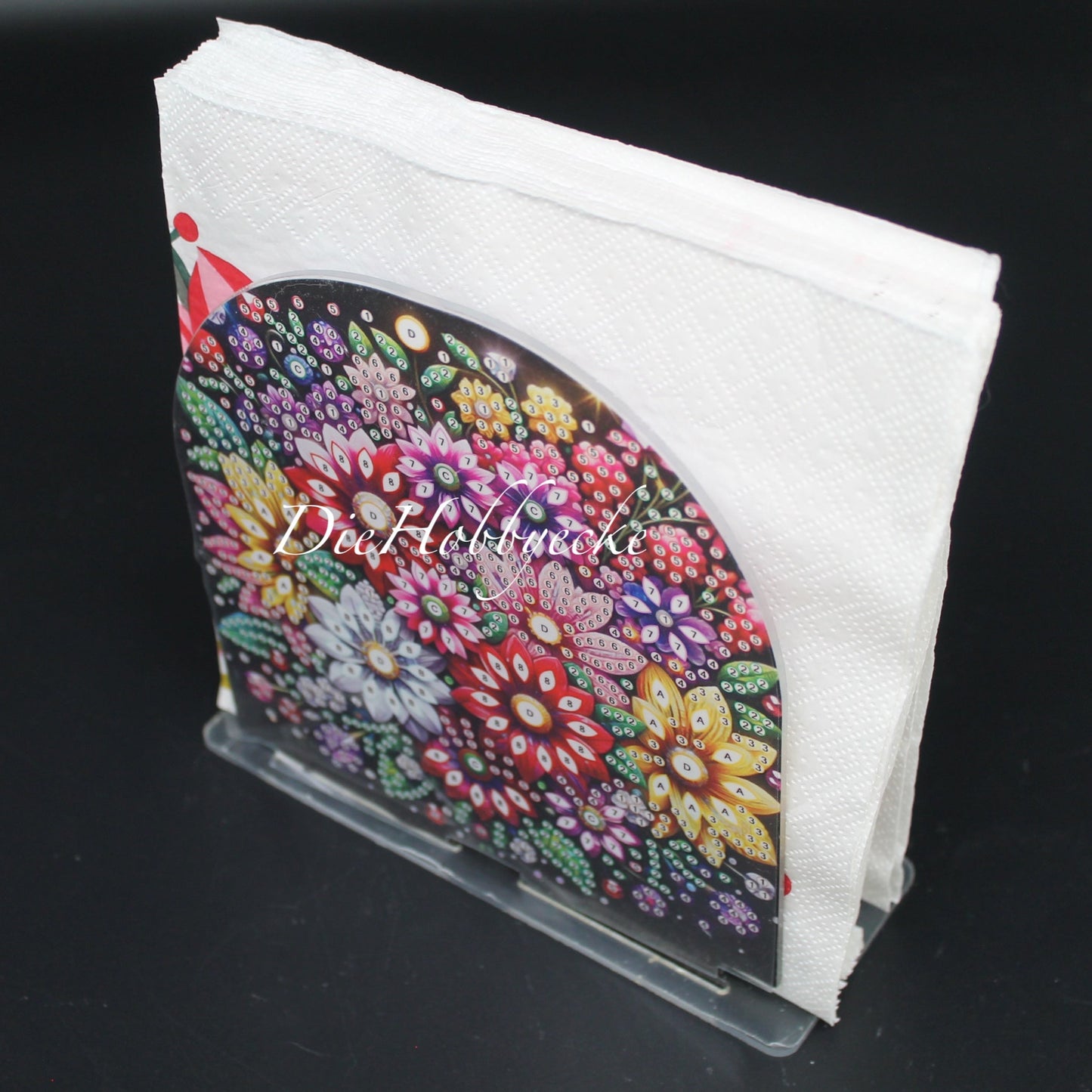 Diamond Painting Serviettenhalter bunte Blumen