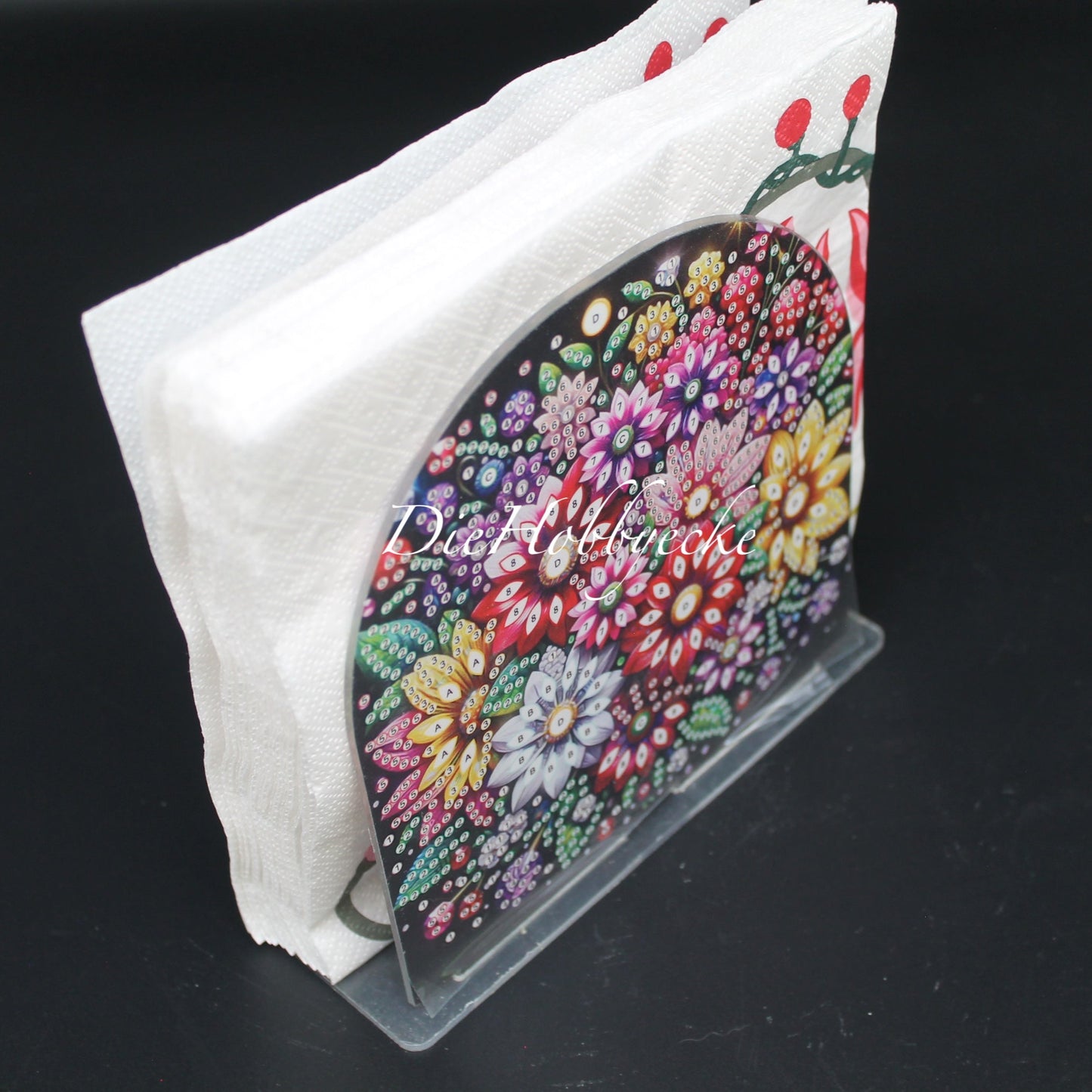 Diamond Painting Serviettenhalter bunte Blumen