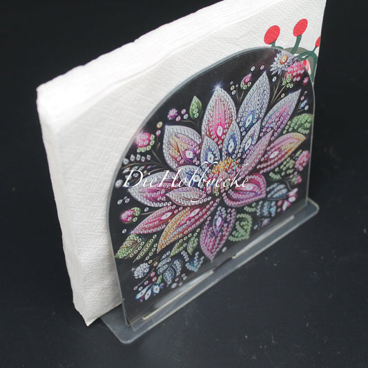 Diamond Painting Serviettenhalter bunte Lilie