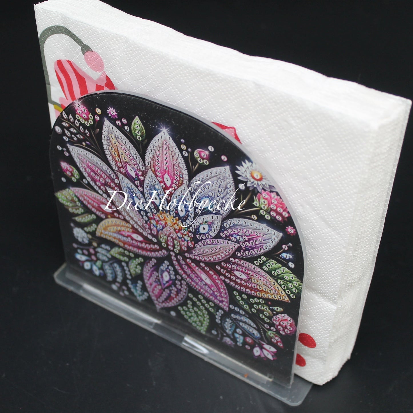 Diamond Painting Serviettenhalter bunte Lilie