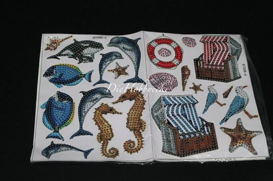 Diamond Painting sehr schöne Sticker mit Marine-Motiven