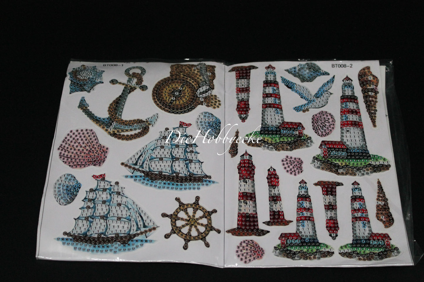 Diamond Painting sehr schöne Sticker mit Marine-Motiven