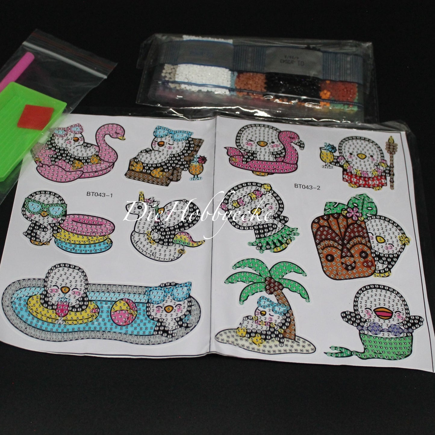 Diamond Painting Sticker Summer-Pinguine