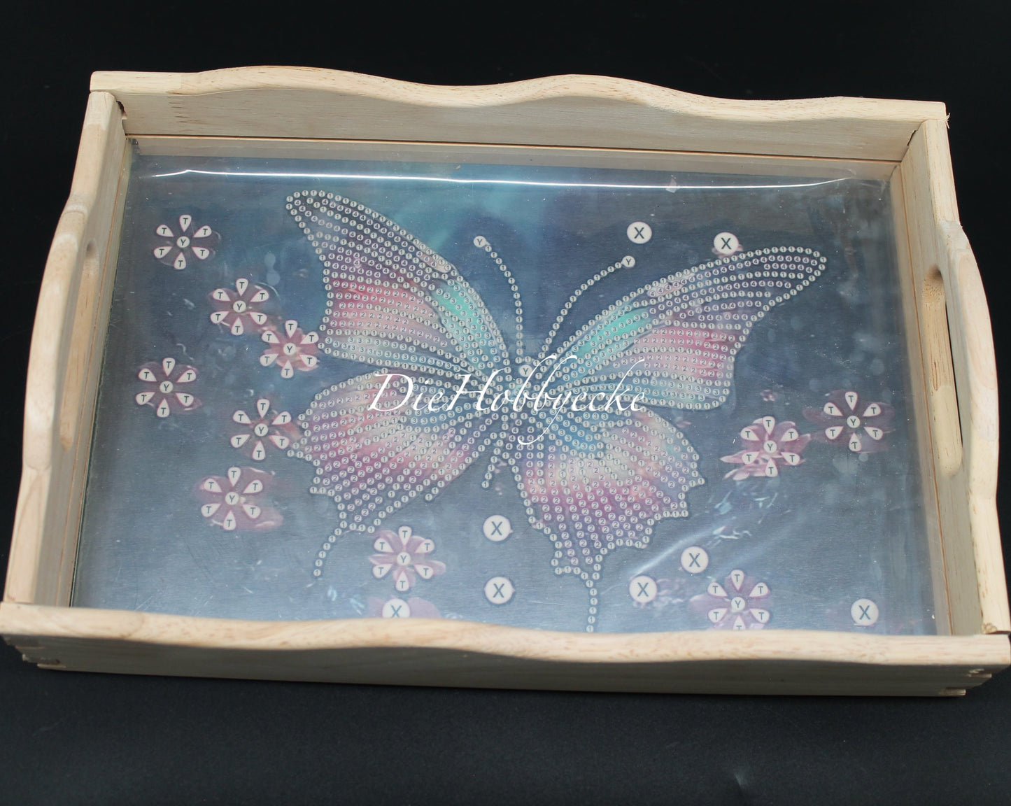 Diamond Painting Tablett Motiv Schmetterling