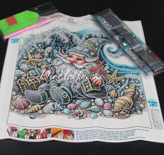 Diamond Painting Beach-Wichtel am Meer