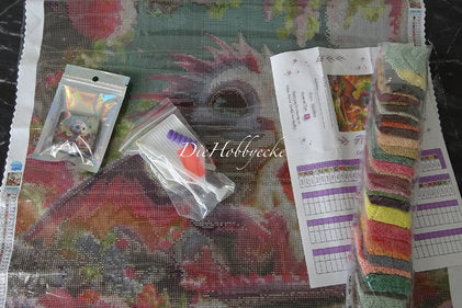 diamond painting Künstlerbild Drache Smiley