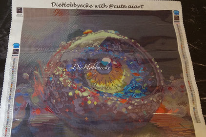 Diamond Painting Künstlerbild sehendes Auge