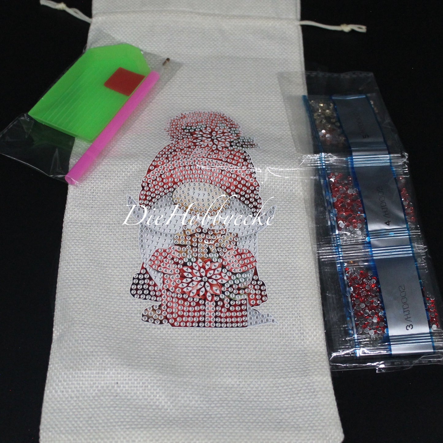 diamond painting Flaschentaschen Wichtel