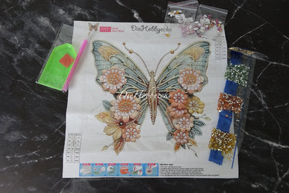 Diamond Painting Teilbild Schmetterling