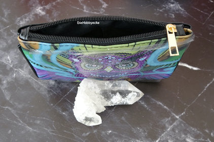 diamond painting Kosmetiktasche Eule Schmetterling