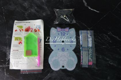 diamond painting Uhr Katze