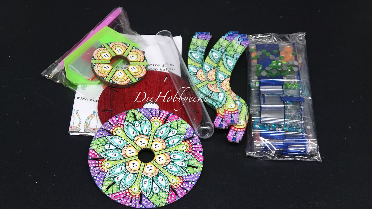 Diamond Painting Vase grün-lila