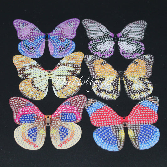 Diamond Painting bunte leuchtende Schmetterlinge