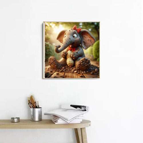 Diamond Painting Ki-Künstlerbild Elefant Kira