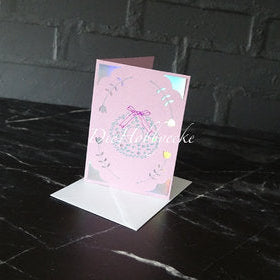 Kreative Ideen / Geschenkkarte Weihnachtskranz holo-Design