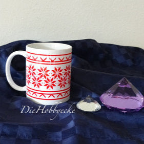 DieHobbyecke rote Tasse Weihnachtsstern