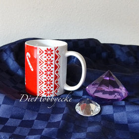 DieHobbyecke rote Tasse Weihnachtsbaum