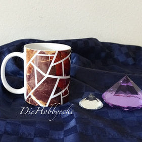 DieHobbyecke Tasse mit braunen Kacheln