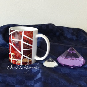 DieHobbyecke Tasse mit braunen Kacheln