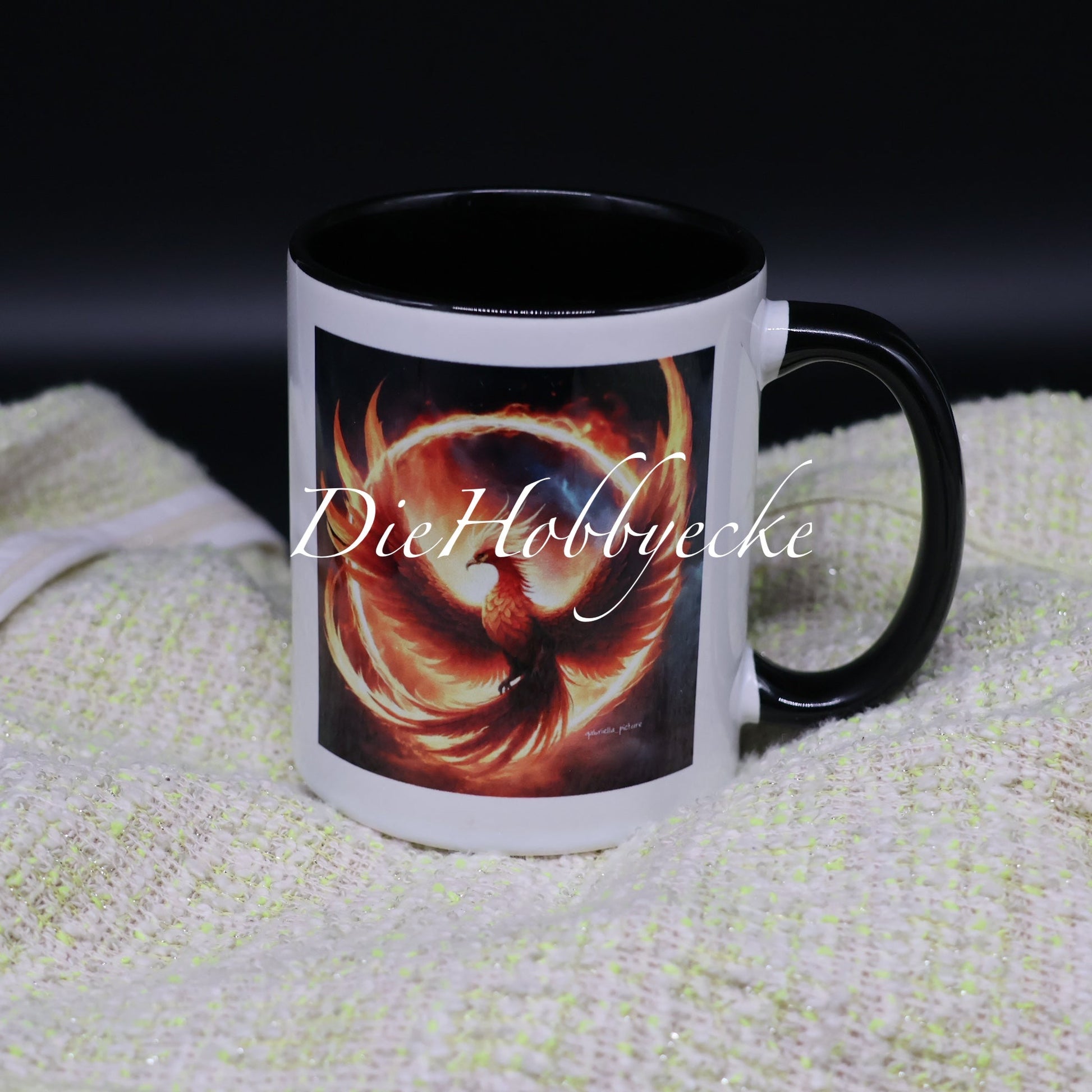 Künstlertasse Feuer-Phoenix