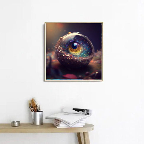 Diamond Painting Künstlerbild sehendes Auge