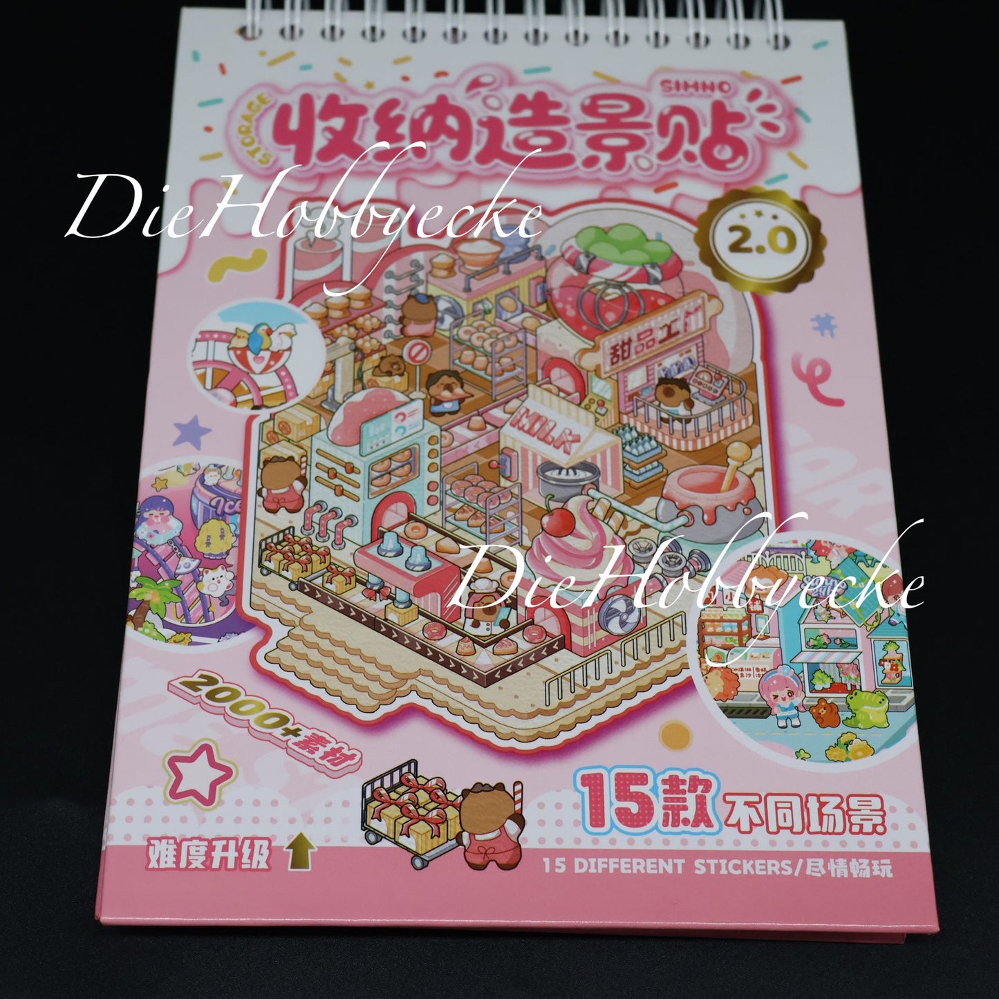 3D Scene Sticker Block mit 15 fantastische Welten!