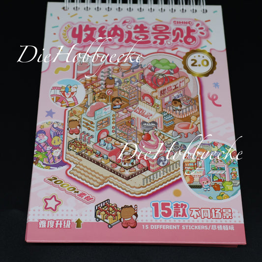 3D Scene Sticker Block mit 15 fantastische Welten!