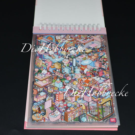 3D Scene Sticker Block mit 15 fantastische Welten!