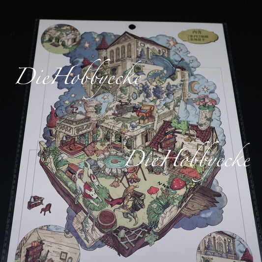 3D Scene Sticker Motiv der Narr