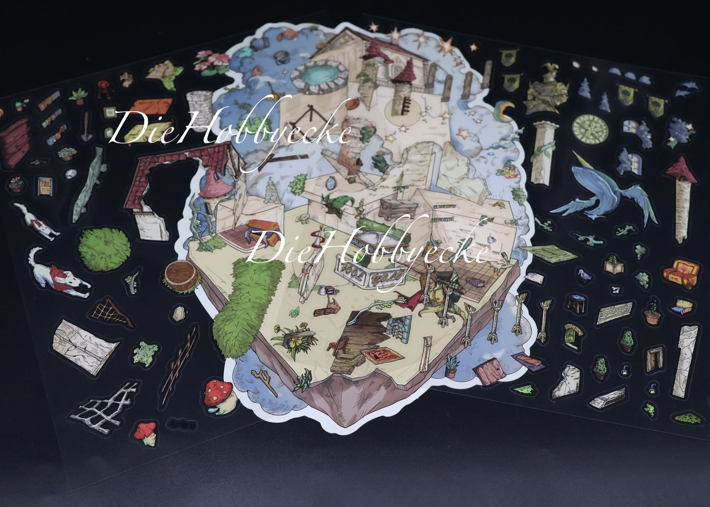 3D Scene Sticker Motiv der Narr