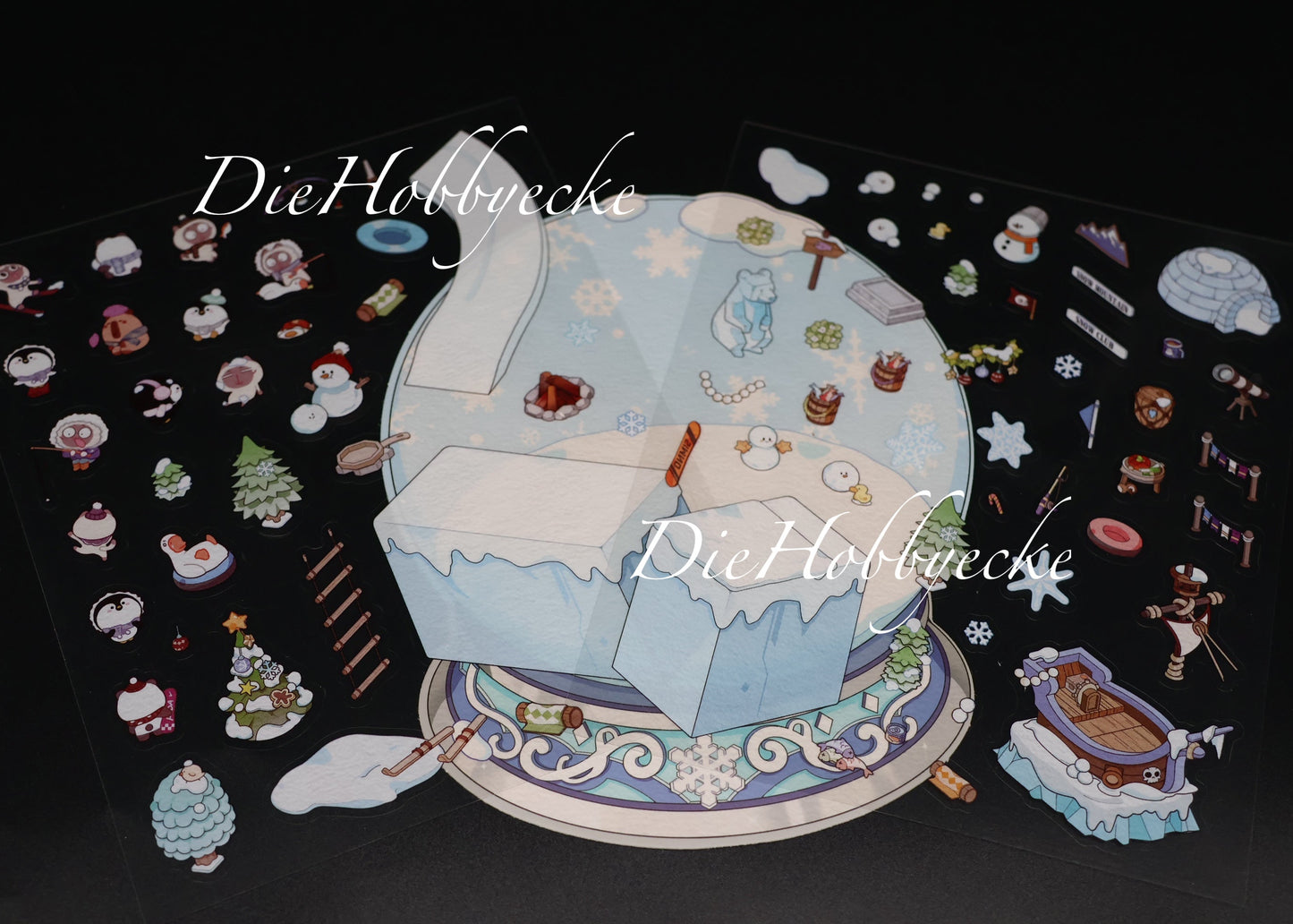 3D Scene Sticker Motiv Schneeball