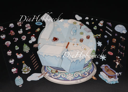 3D Scene Sticker Motiv Schneeball