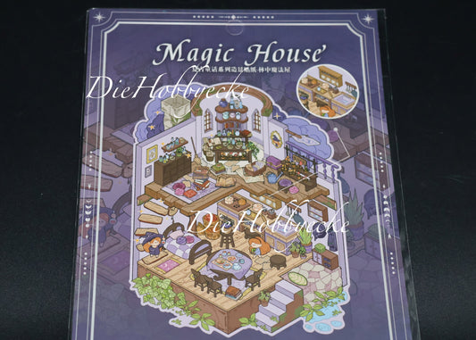 3D Scene Sticker Motiv Magisches Haus